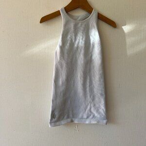 Free People Movement Fitted Tank Top Womens XS White Racerback Ribbed Athletic